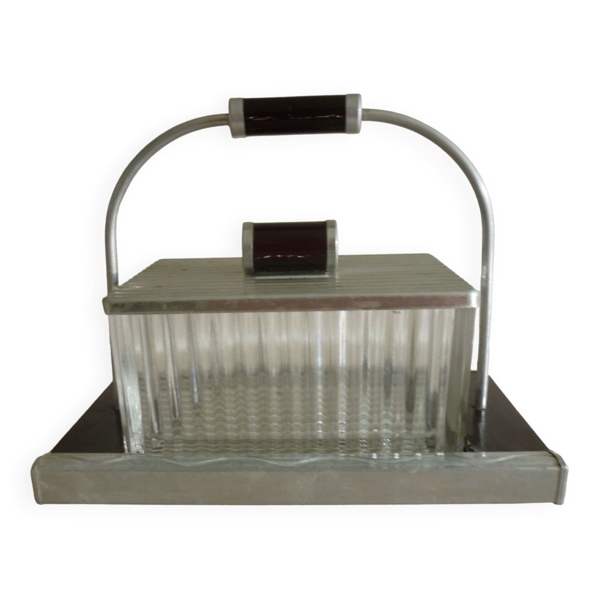 Bonbonnière on art deco mirror tray 1930