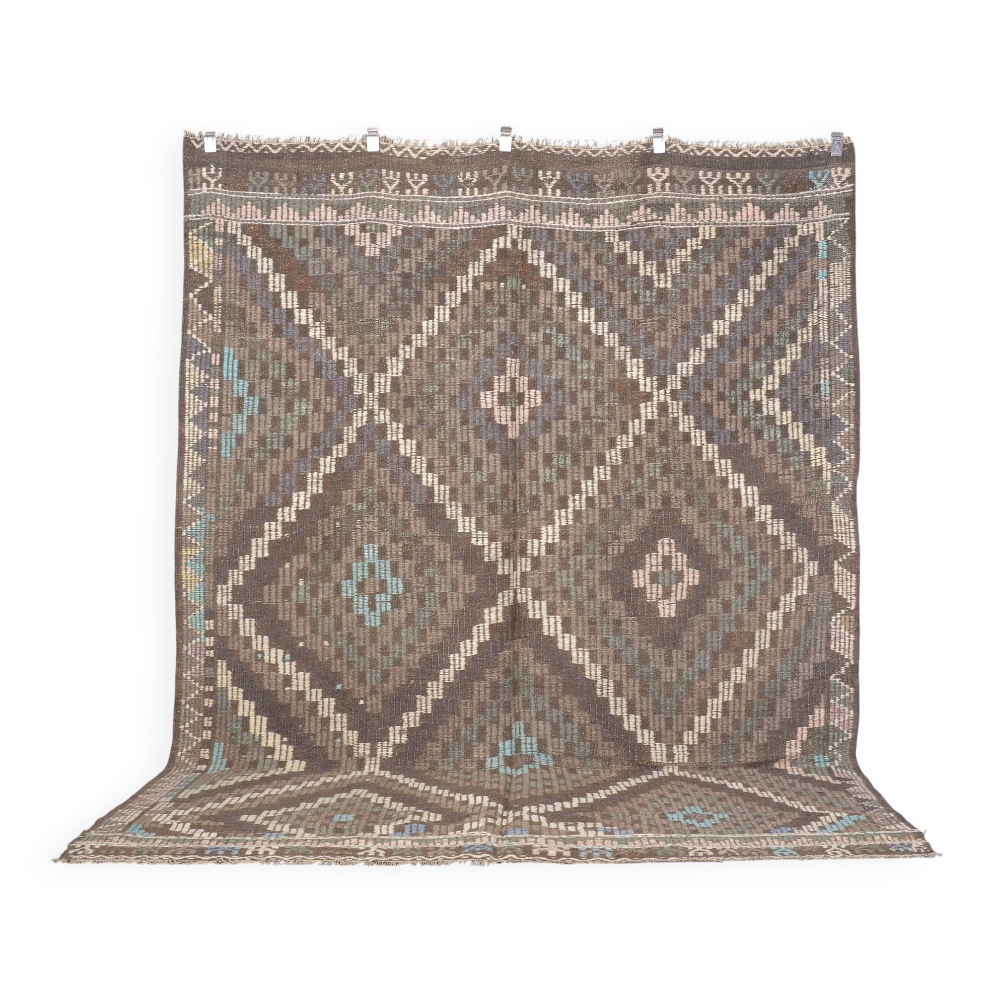 Oushak Decorative Kilim Rug 1884