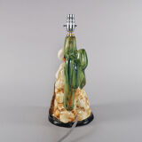 Vintage 1960s Jersey Pottery MCM Kitsch Mexican Siesta Table Lamp