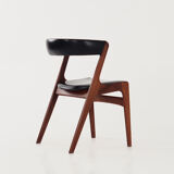 Fire  teak chair design by Kai kristiansen for Schou andersen, scandinavian design.