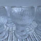 6 Finnish crystal glasses Timo Sarpaneva Kekkerit Ölkky Littala