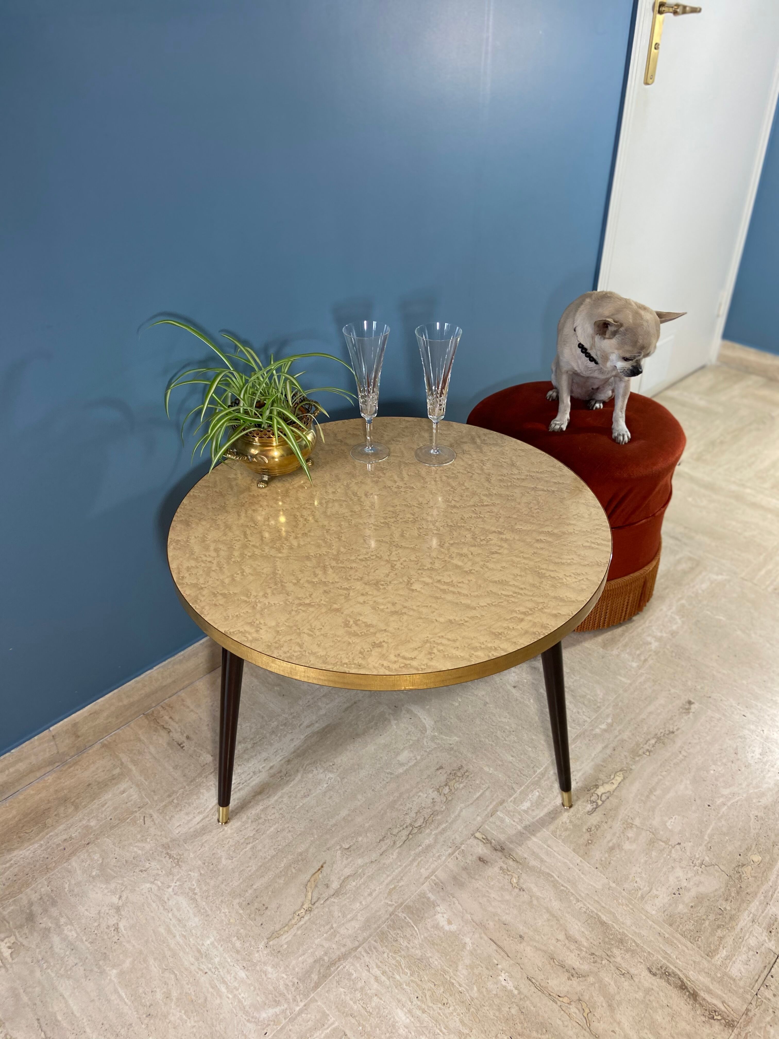 Vintage tripod coffee table 1950