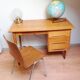 Multiplied wooden chair and chrome feet, vintage 60/70s