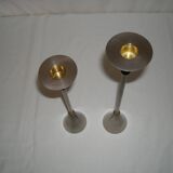 Pair of conical candlesticks