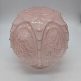 Globe lustre art déco rose