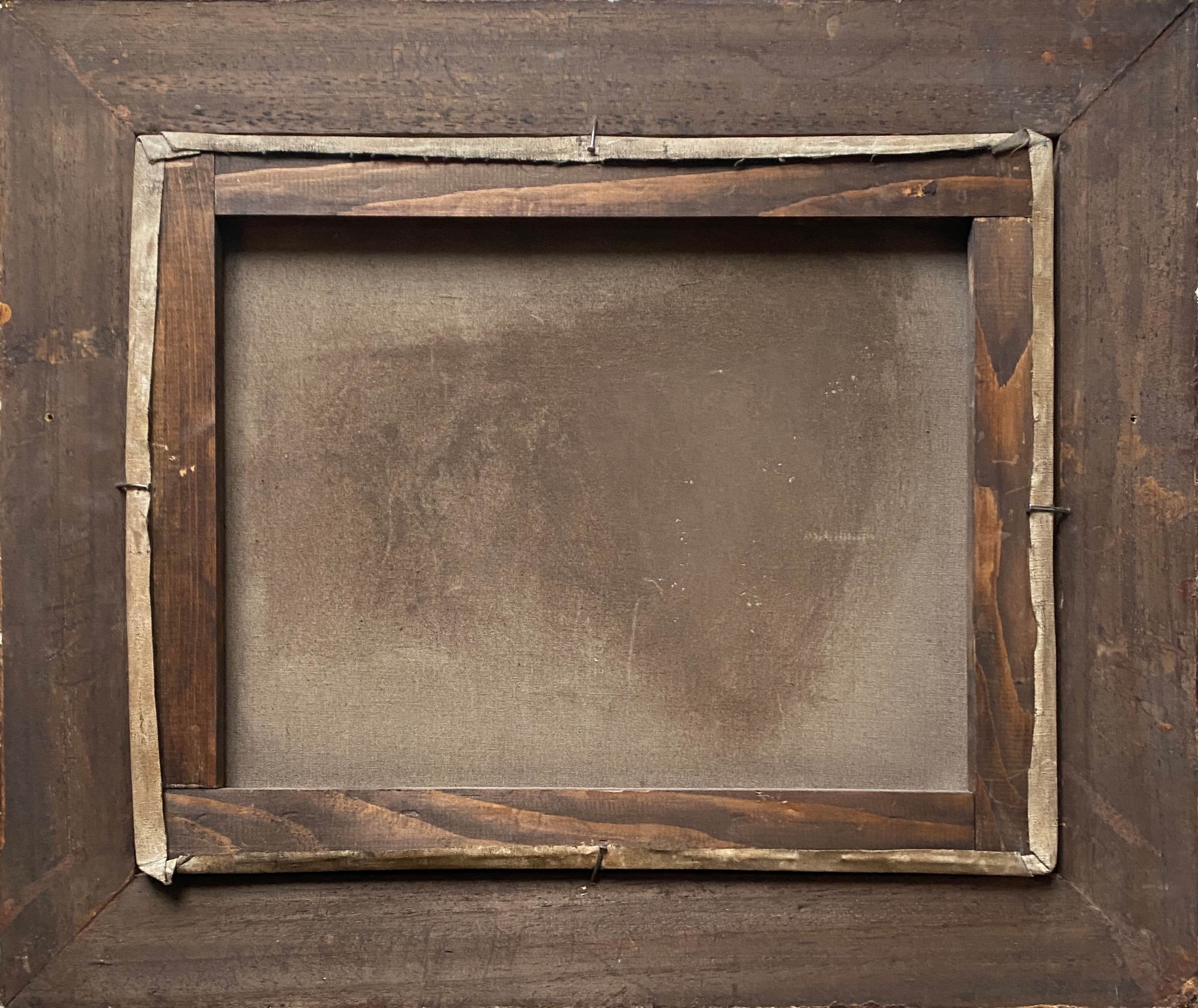 HST painting "The fisherman" signed Dervin with frame