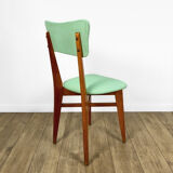 Duo de chaises hêtre et vinyle