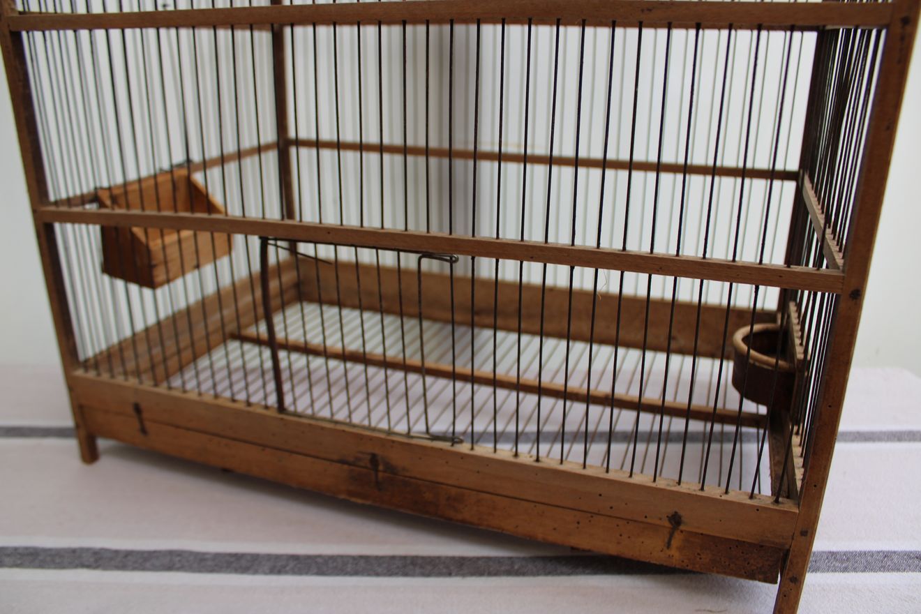 Old wooden bird cage
