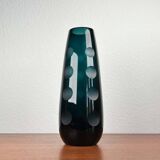 Mid-century German glass vase by Karl Friedrich Glas, 1960s.