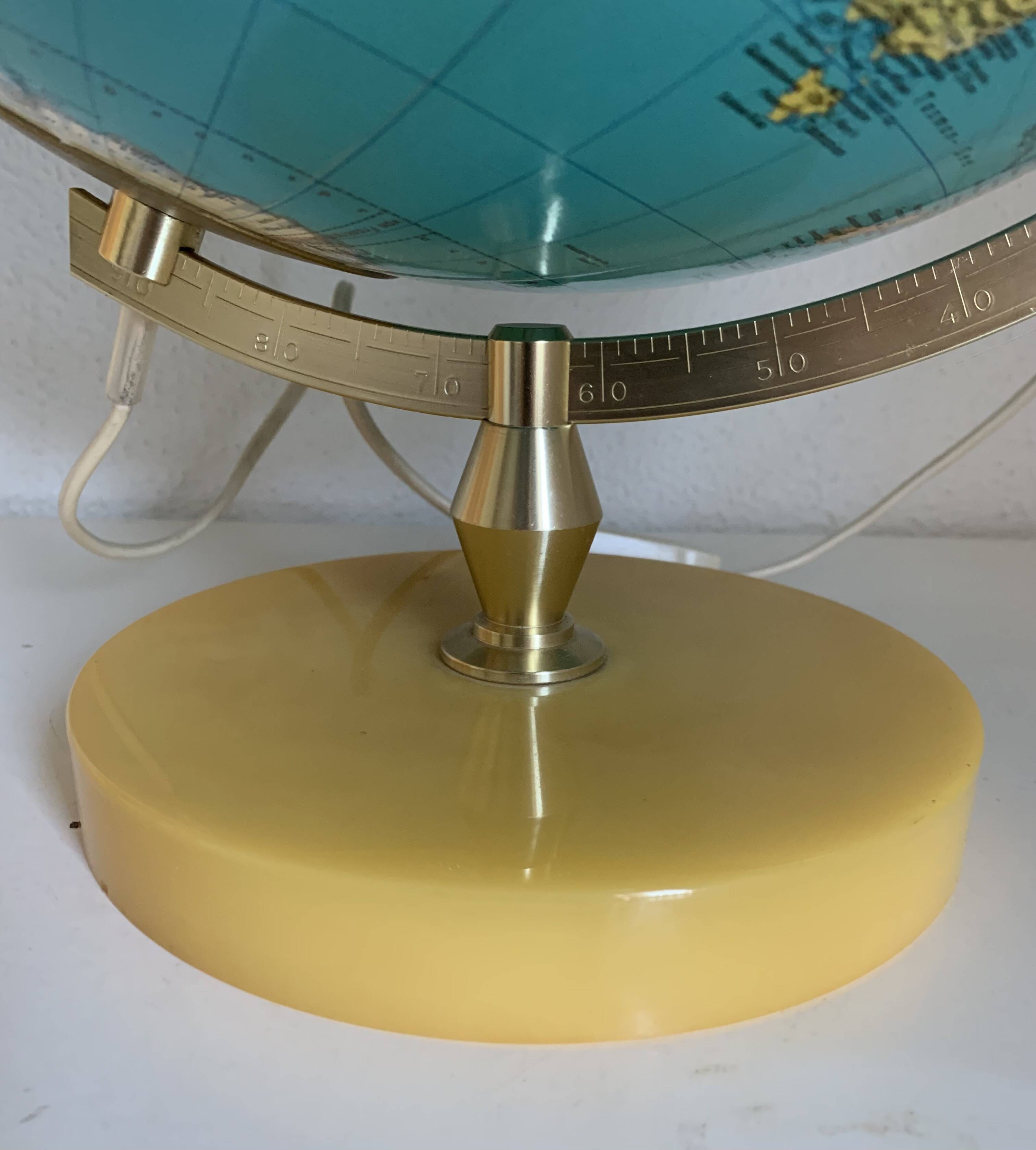 Grand globe vintage 1970 terrestre pvc jro verlag - 44 cm