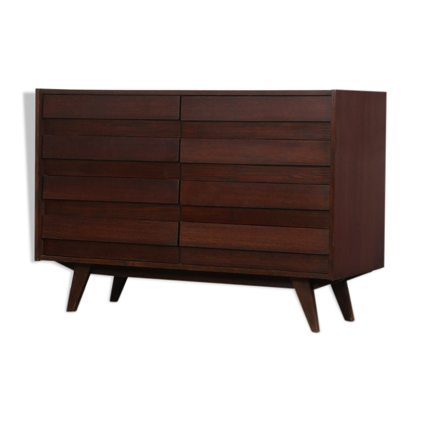 Dark oak commodity by Jiri Jiroutek, model U-453, circa 1960