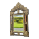 Brass and blackened wood mirror in Louis XVI style circa 1880.