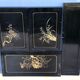 Four lacquer panels japan china XXe decorations of geishas