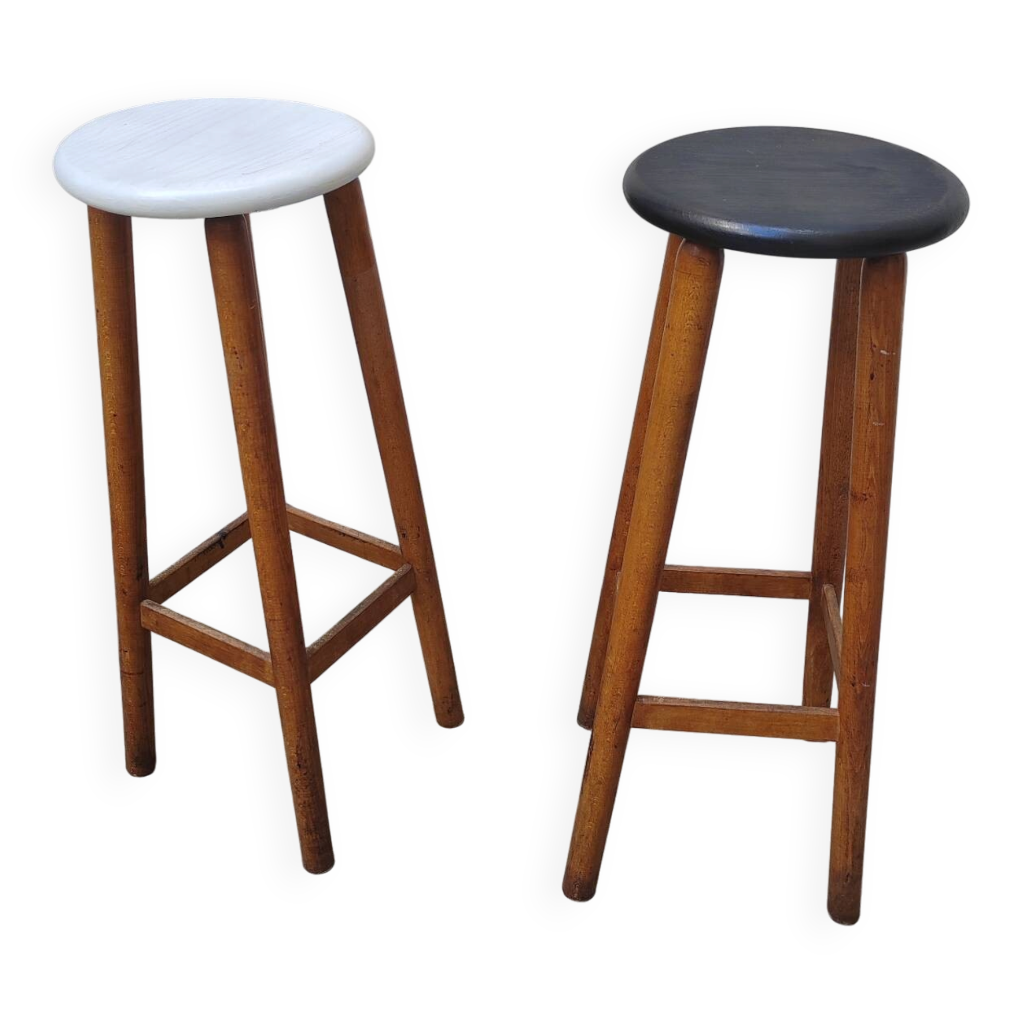 Pair of bar stools from the 1940s.