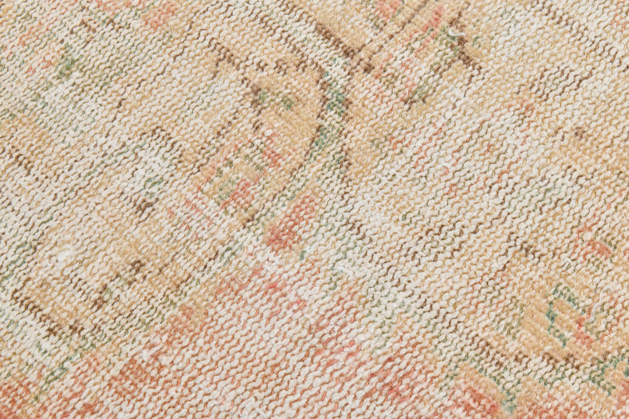6x10 Peach Red Turkish Vintage Rug, 194x294Cm