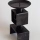 Wrought metal totem candle holder, 1960s