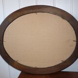 Cadre ovale en bois et sa vitre 47,5 cm