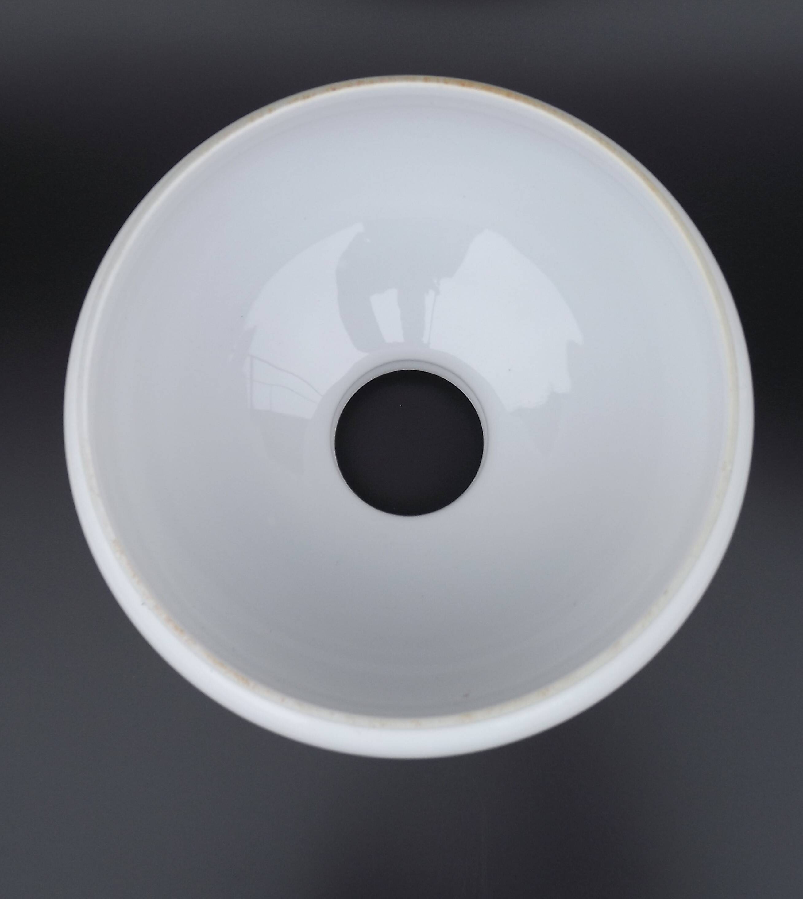 French Vintage White Opaque Glass Lantern Style Replacement Shade 0186