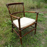 Fauteuil en rotin et bambou vintage