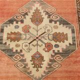 3x11 Red & Beige Oriental Vintage Runner Rug, 107x336Cm