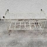 Small 2-tier metal and wooden stand 1960