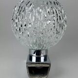 60s 70s wall lamp ball lamp metal chrome & glass space age design