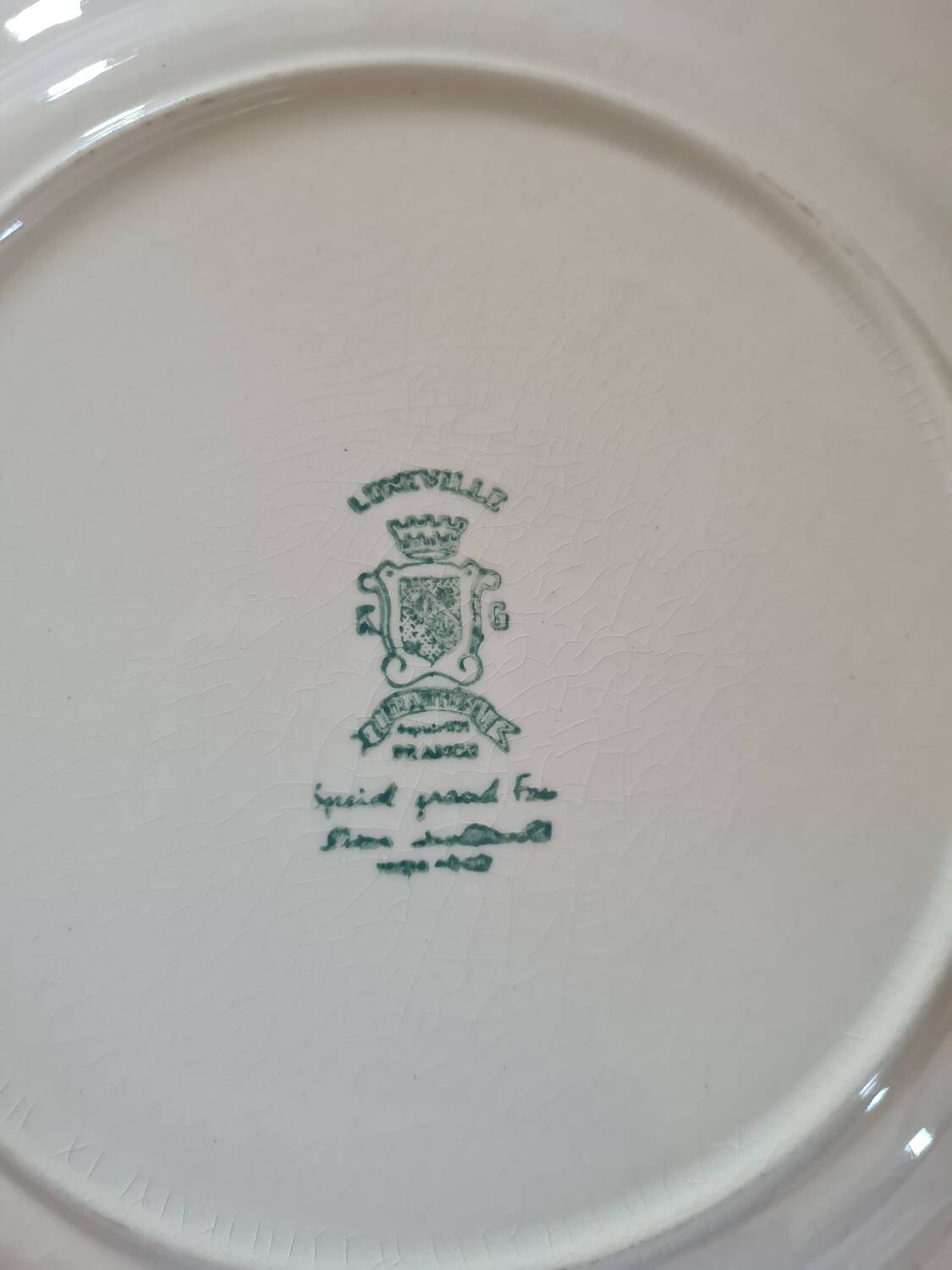 Lunéville blue English dinner plates