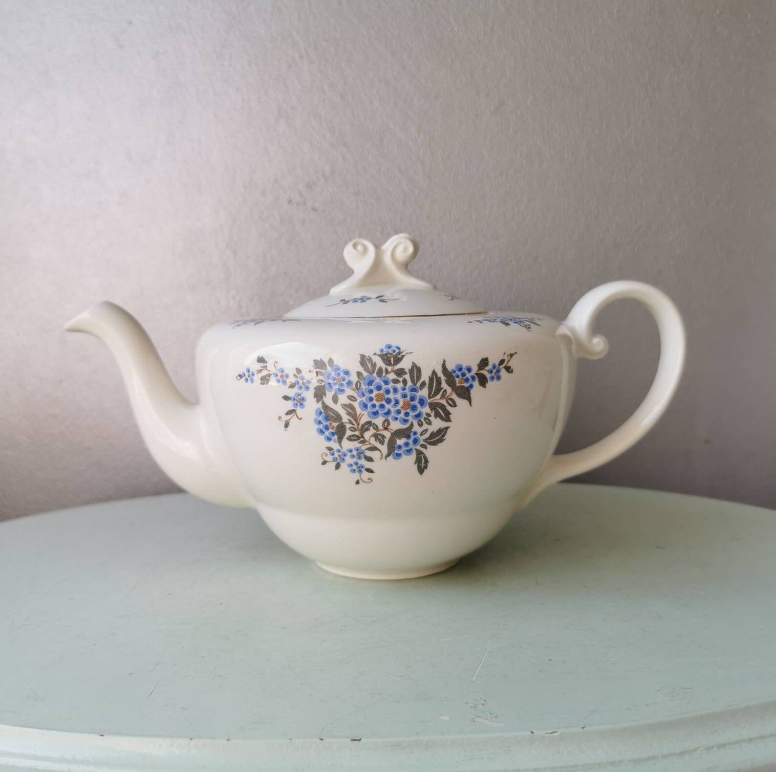 Mid-century porcelain teapot P. Regout Maastricht 1950s
