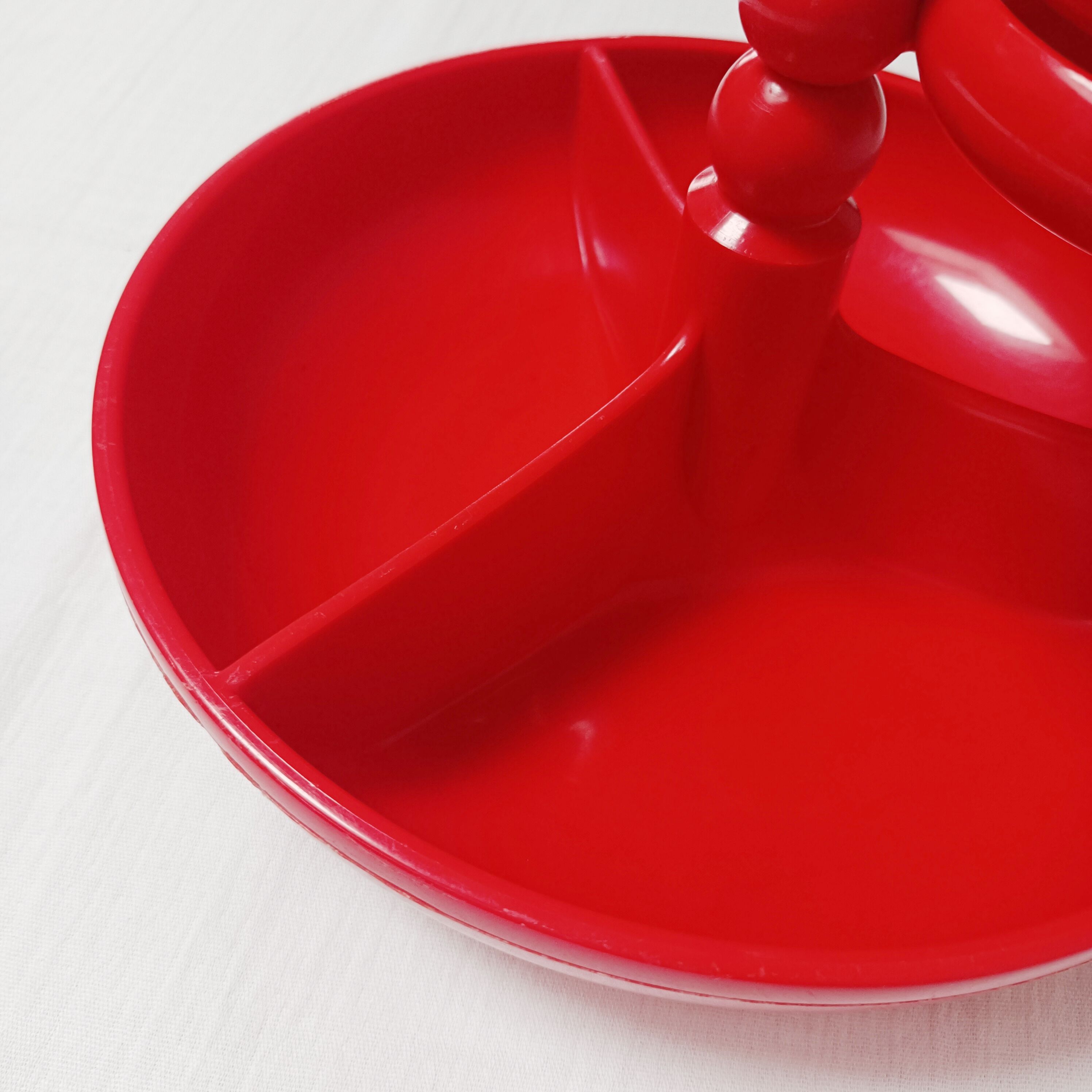 Serviteur Apéritif Guzzini Rouge En Plexiglas - Ramequins Et Plateau Made In Italie