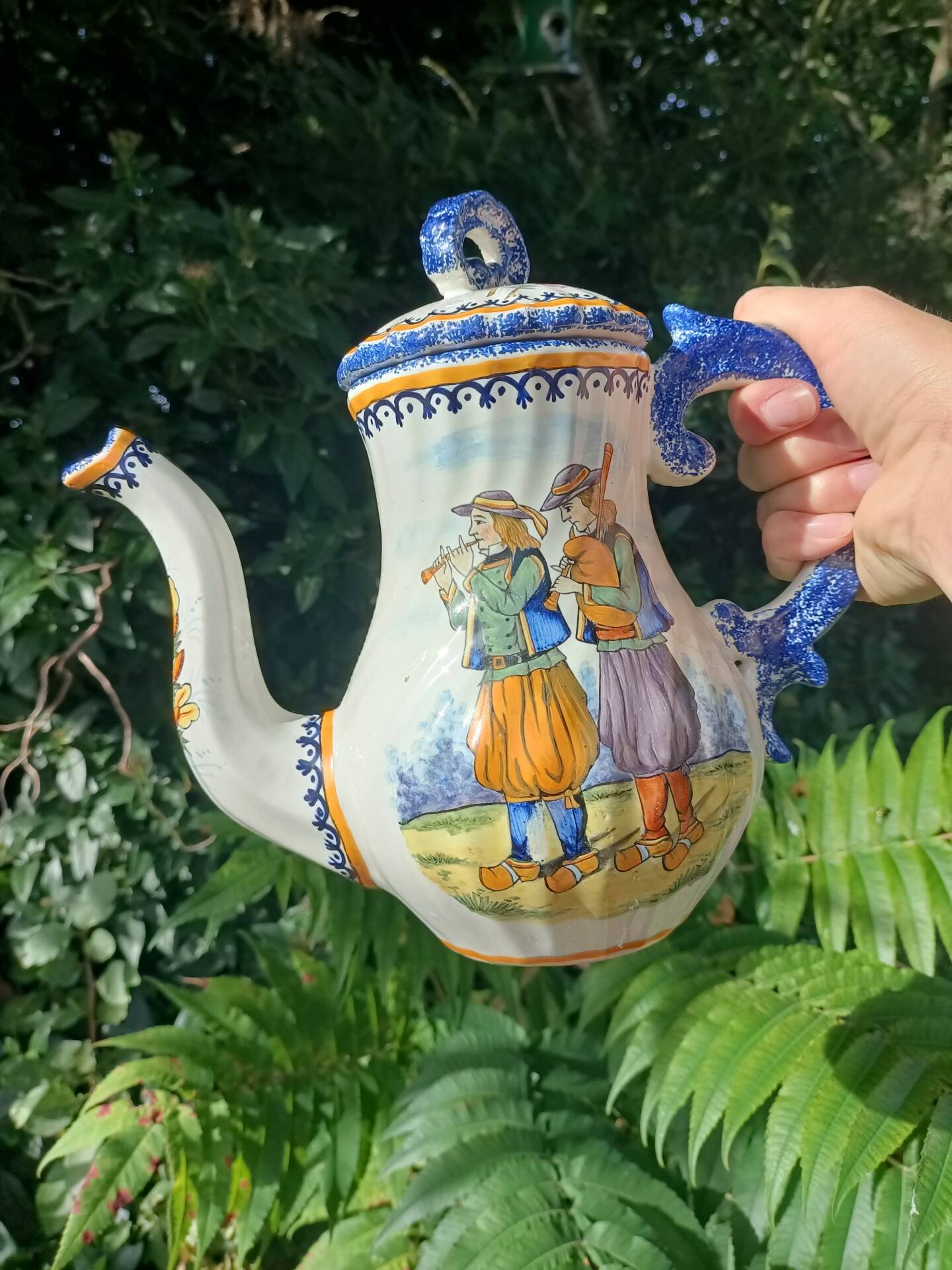 Henriot Quimper Teapot Sugar Bowl