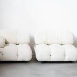 Camaleonda, B&B 2-seater sofa and 3-seater sofa in bouclè fabric, 1970