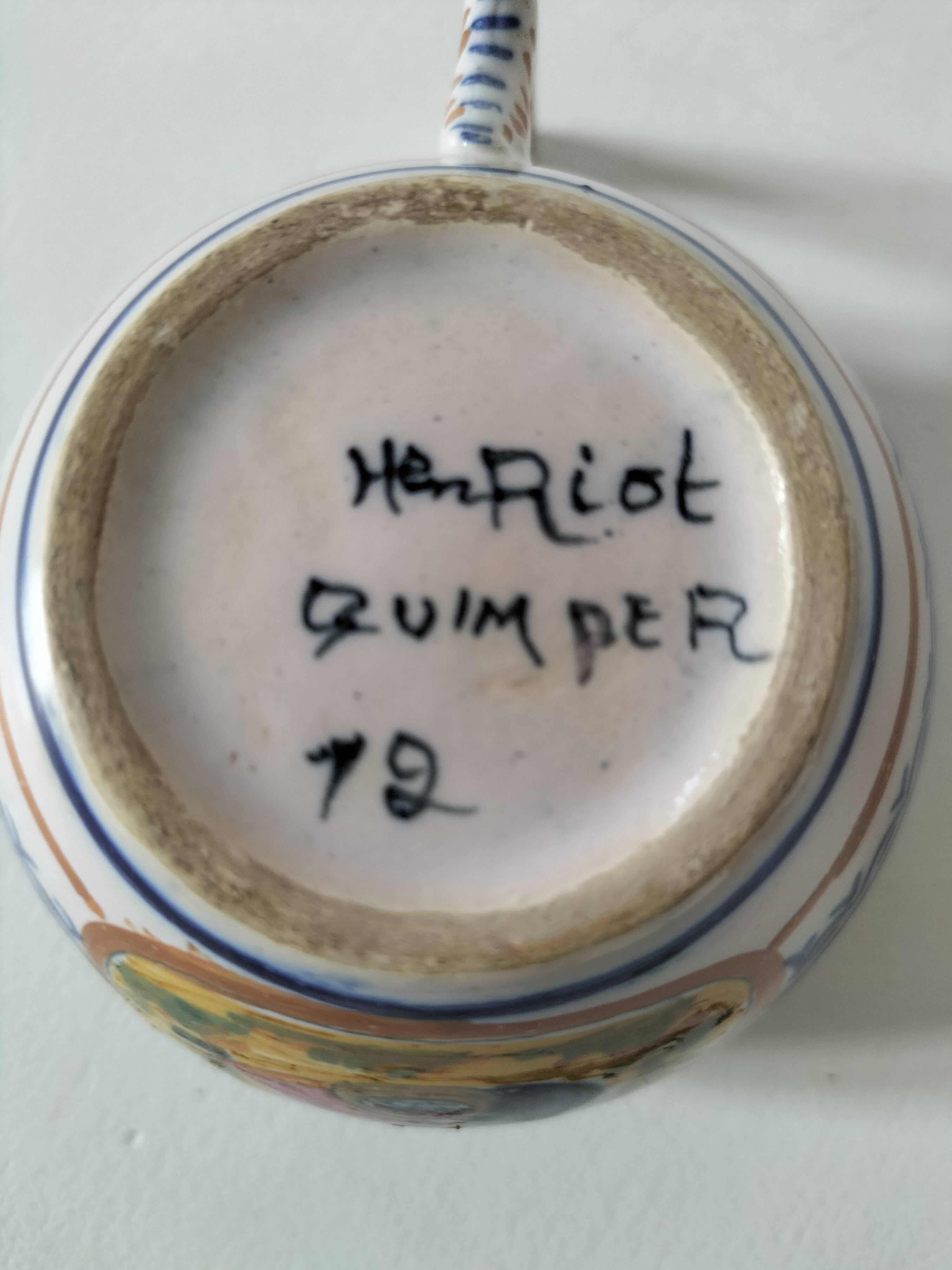 Tasse Henriot Quimper années 30-50
