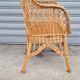 Fauteuil en rotin et osier vintage