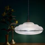 Vintage frosted glass lampshade pendant light