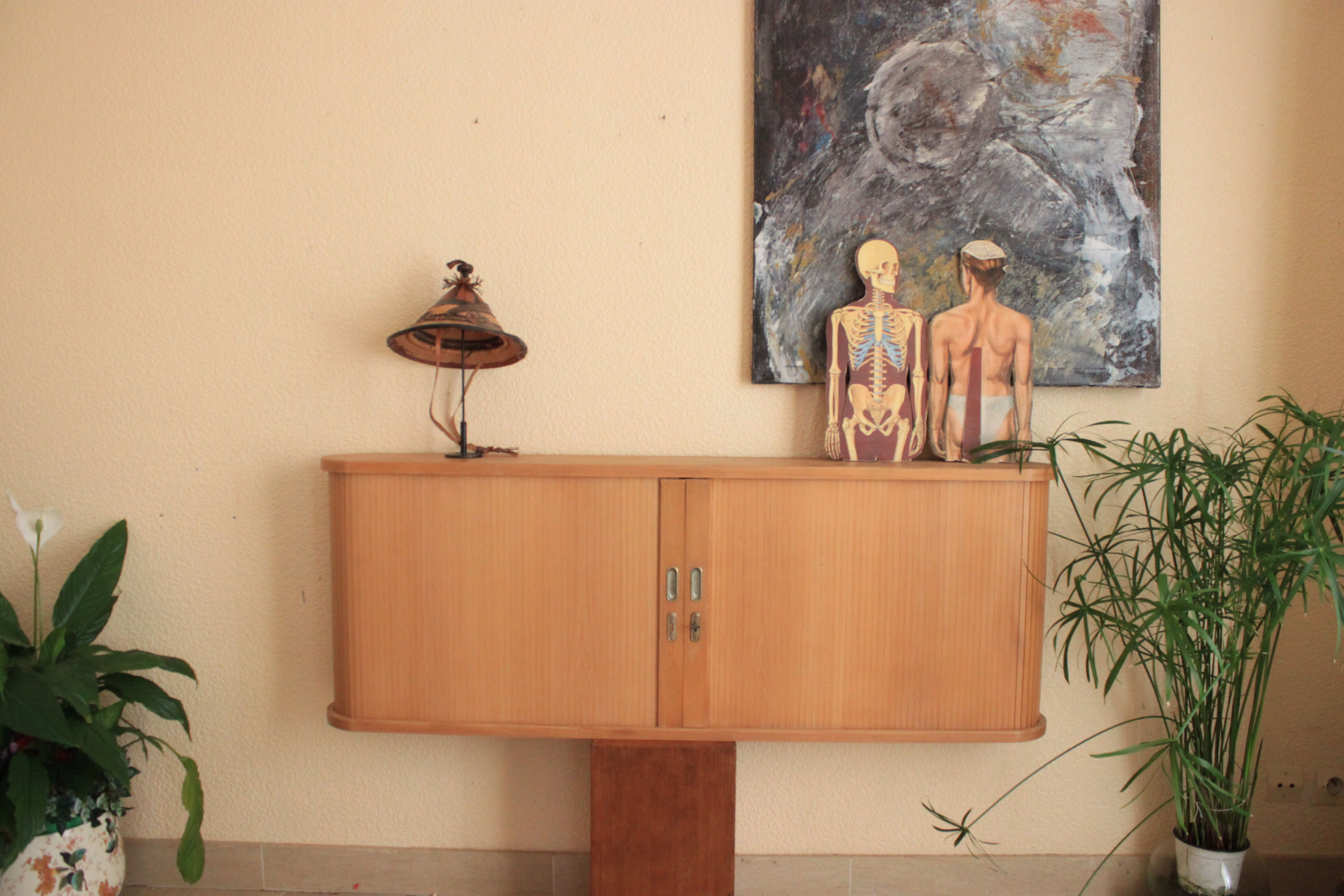 Old furniture workshop, trade, curtains of the 50s Famex