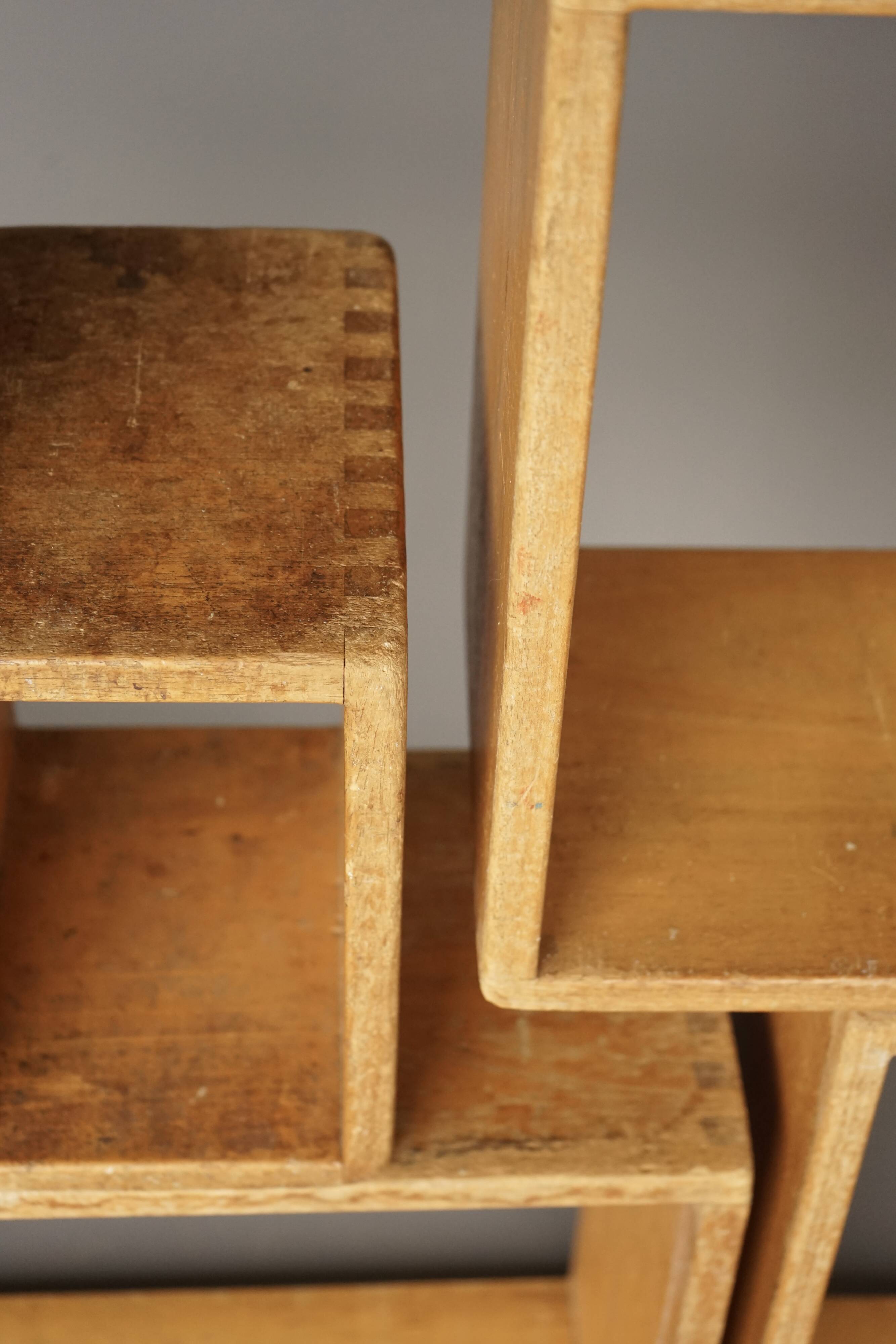 Blocs d'étagères modulaires, ensemble de 8, années 1950