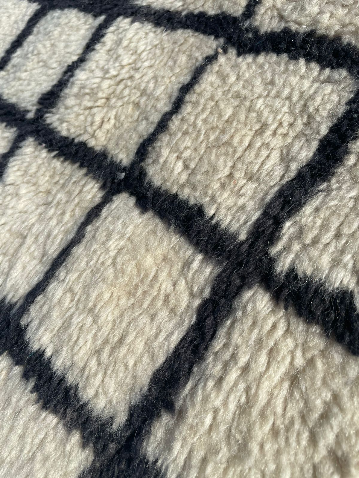 Berber rug black white 152x102cm