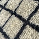 Tapis Berbere Noir Blanc 152x102cm