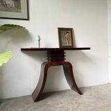 Art Deco style console with mahogany marquetry