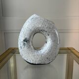 Raku ceramic vase
