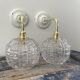 Pair of vintage wall sconces globes