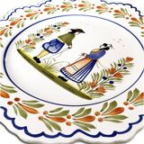 Hb quimper-earthenware plate wall decoration
