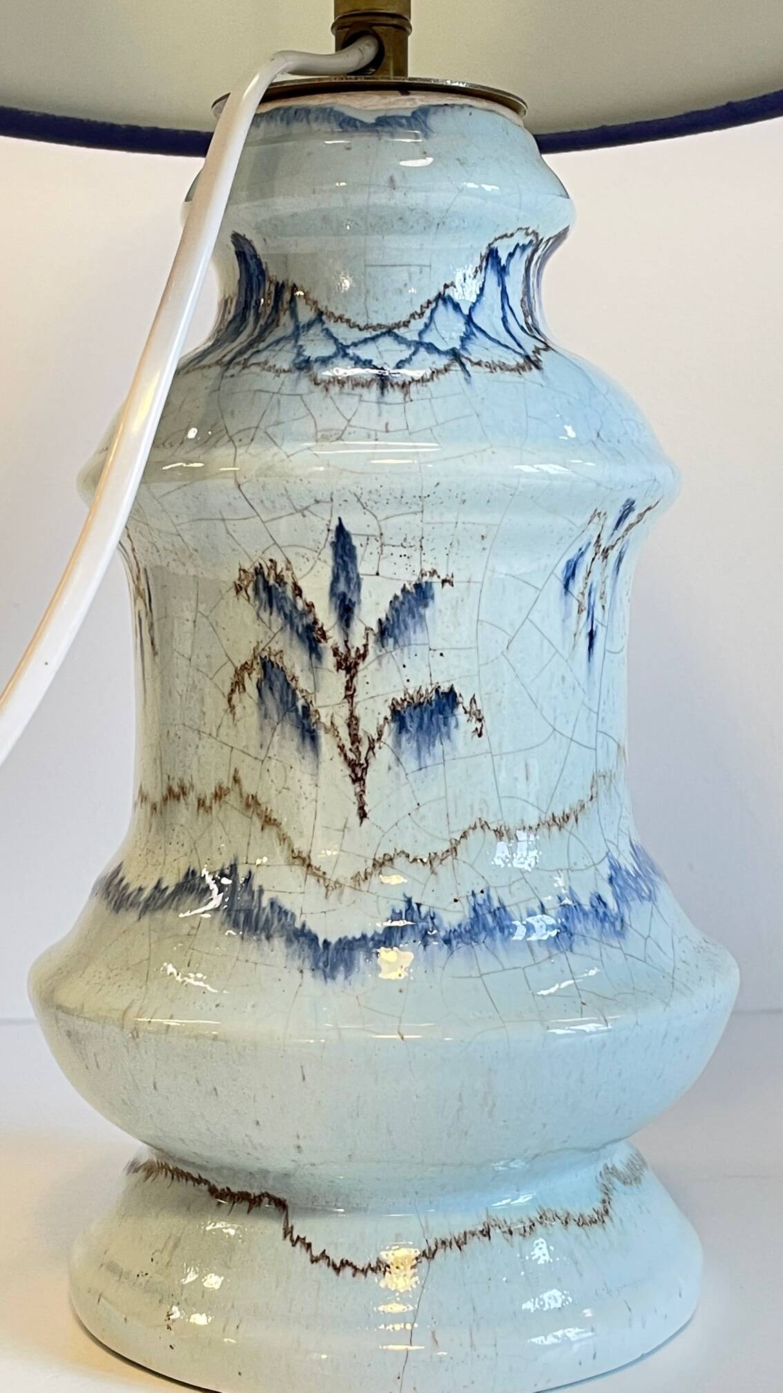 Vintage Blue Ceramic Lamp