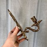Brass wall candle holder