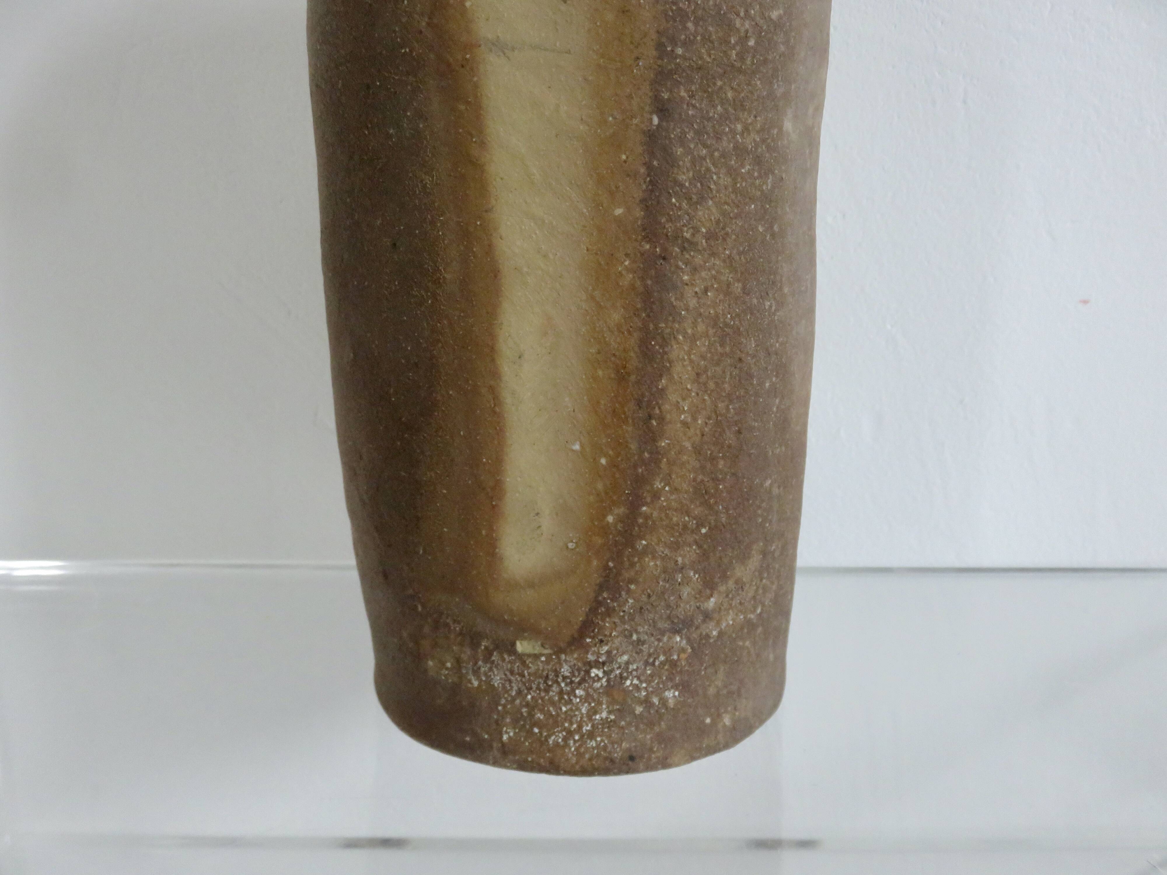 Large chamotte stoneware vase, 1970s