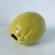 Lemon vase trompe l'oeil in natural glazed ceramic
