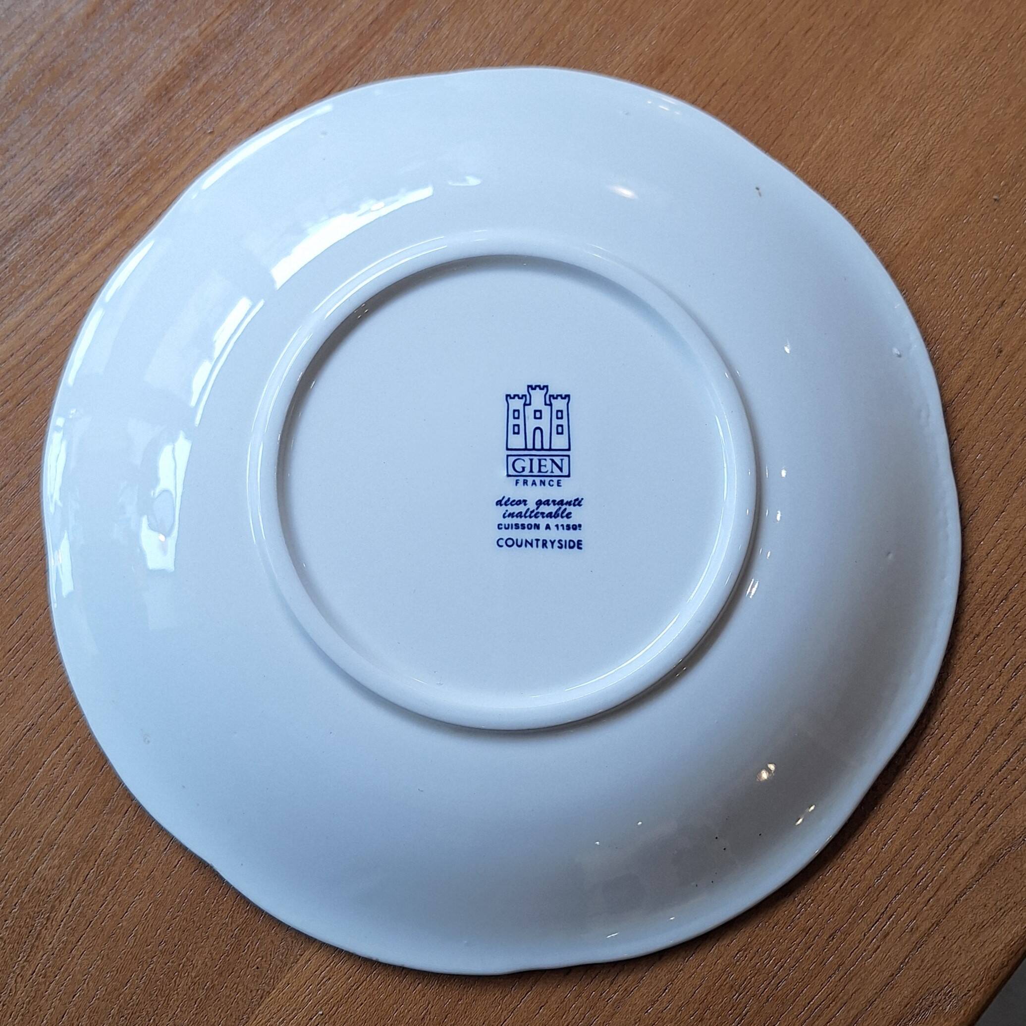Gien Countryside earthenware plate