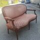 Louis XVI style sofa in natural wood