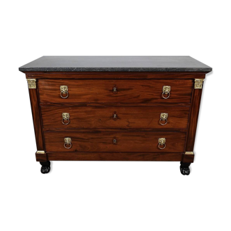 Mahogany chest of drawers, “Return from Egypt” period – Early 19th century
