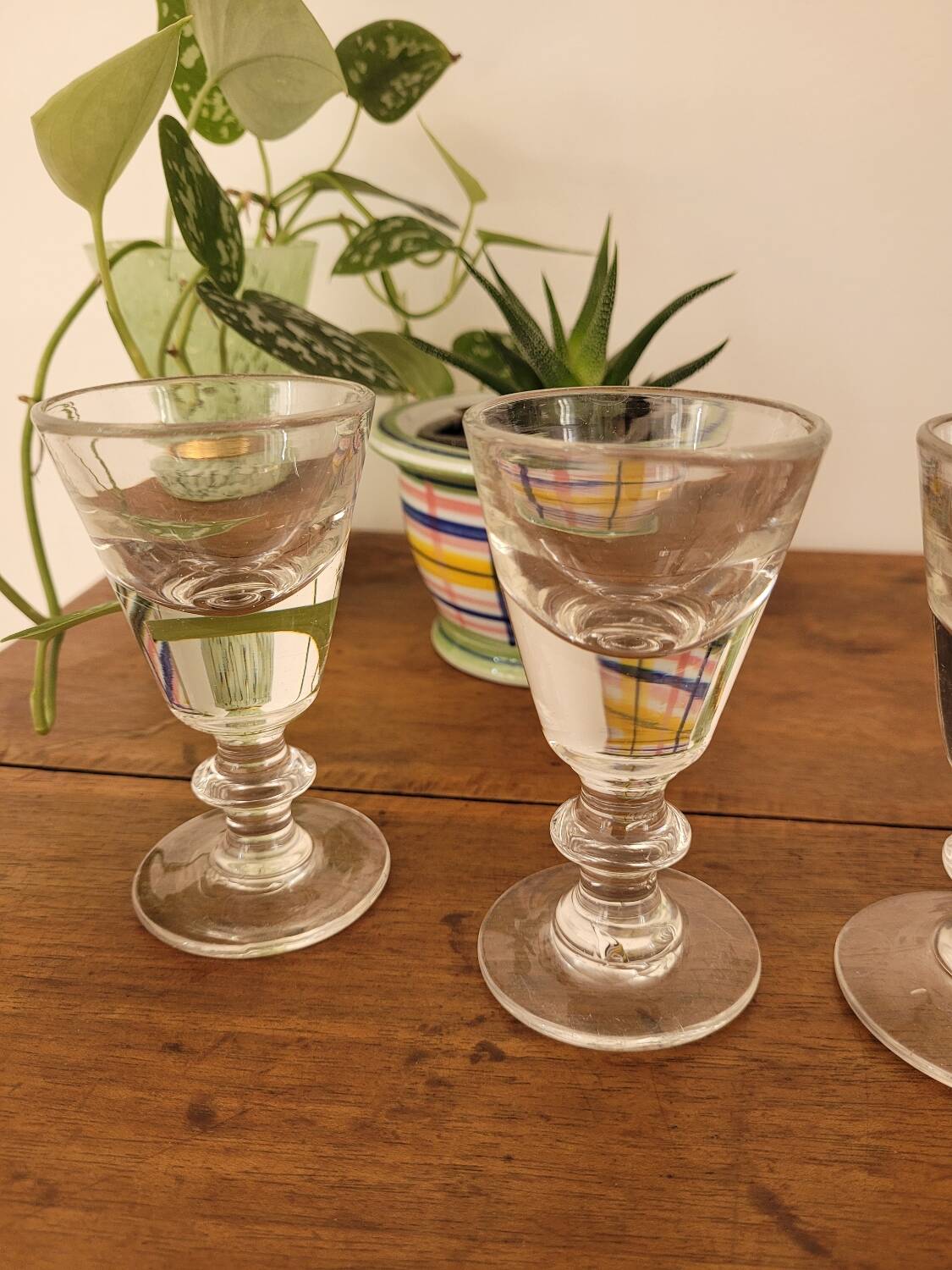 Lot de 3 verres à absinthe